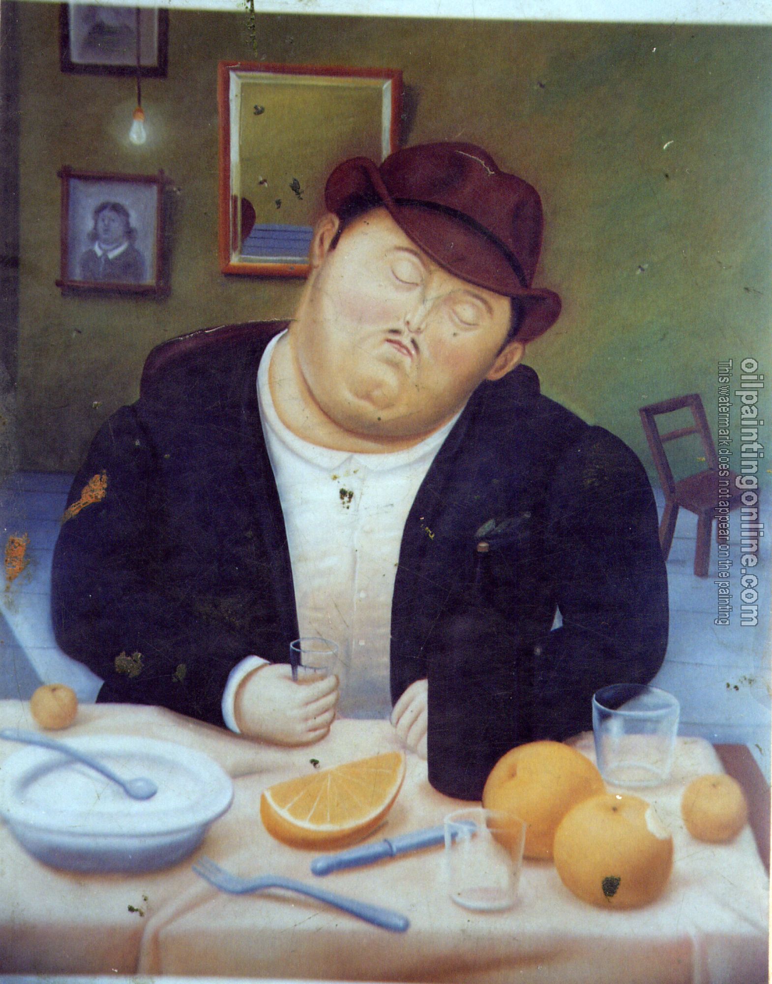 Botero, Fernando - Abstract oil painting.